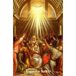 Heiliger Geist Plastifizierter Abdruck, 5x7,5cm.