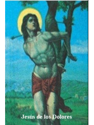 Plastifizierter Abdruck von Jesus der Schmerzen, 5x7,5cm