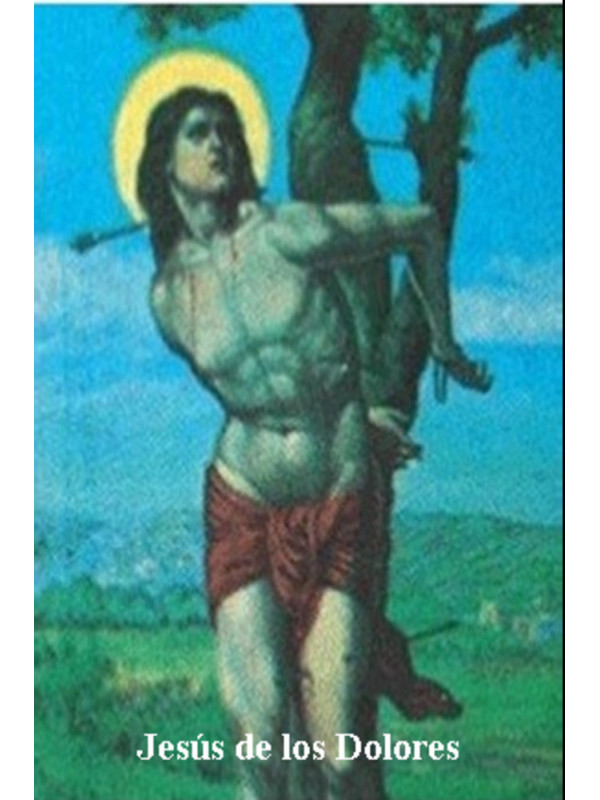 Plastifizierter Abdruck von Jesus der Schmerzen, 5x7,5cm