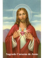 Plastifizierter Abdruck Heiliges Herz von Jesus. 5x7,5cm