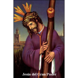 Plastifizierter Abdruck Jesús del Große Kraft. 5x7,5cm