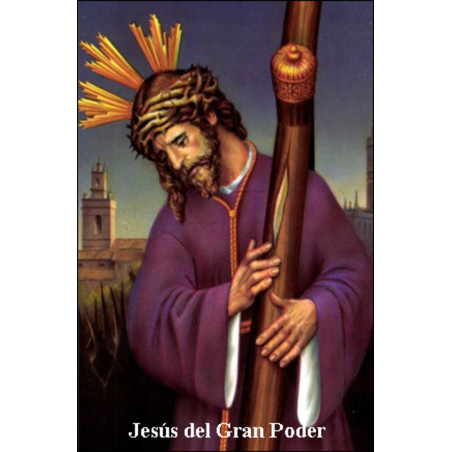 Plastifizierter Abdruck Jesús del Große Kraft. 5x7,5cm