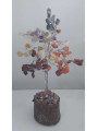 Mineralbaum Lapisazuli mit Metall und Naturholz Basis. Kleine Größe.