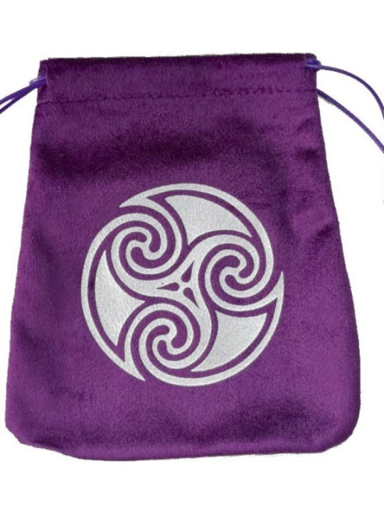 Lila Tarot-Tasche mit Ratsche 16,5cm X 15cm