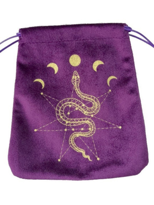 Lila Schlange Tarot Tasche 16,5cm X 15cm