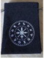 Schwarze Tarot-Tasche für astrologische Zeichen 18cm X 13cm