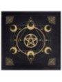 Filz Tarotmatte Pentagramm und Monde 49cm X 49cm