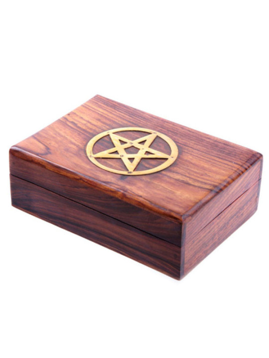 Pentagramm Naturholzkiste 17,5cm
