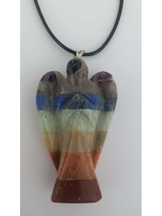 7 Chakren Mineral Engel Anhänger