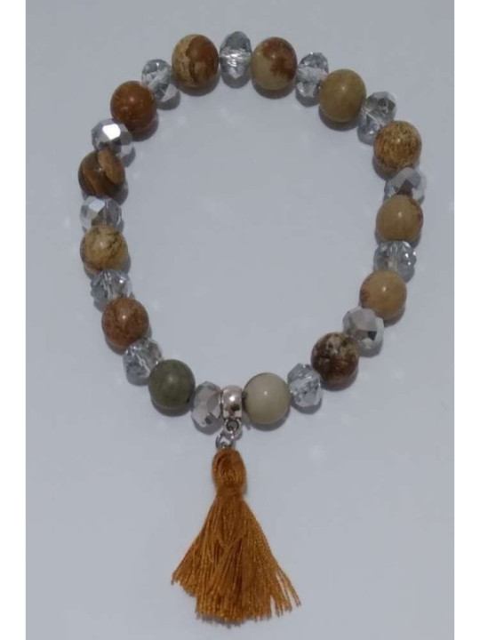 Karneol Mineralien-Armband mit Quaste