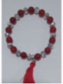 Lavastein Mineralien-Armband mit Quaste