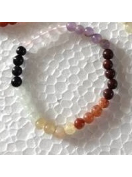 7 Chakren Mineralien-Armband, Mineralien 12mm