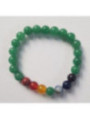 Elastisches Armband Grüner Quarz 7 Chakas