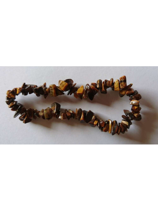 Tigerauge Mineralien-Chip Armband
