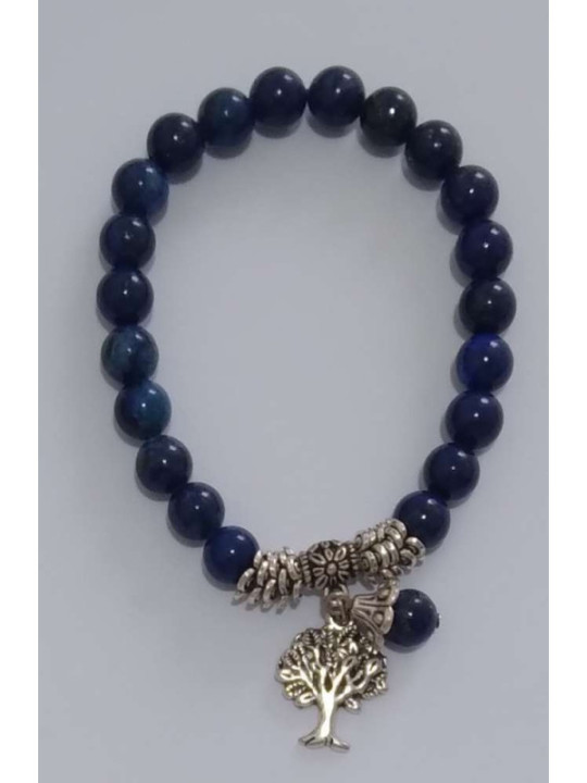 Lapizlazuli Mineralien Armband mit Baum des Lebens