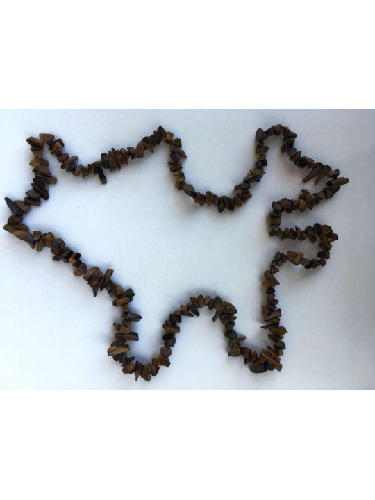 Tigerauge Mineralien-Chip Halskette 100cm