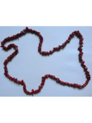 Rote Jaspis Mineralien-Chip Halskette 90cm