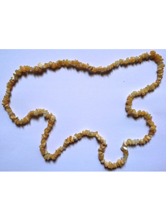 Gelbe Calcit Mineralien-Chip Halskette 90cm