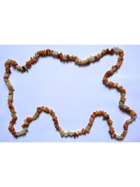 Gelbe Jaspis Mineralien-Chip Halskette 90cm
