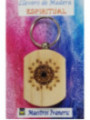 Schlüsselanhänger aus Holz mit spirituellem Symbol