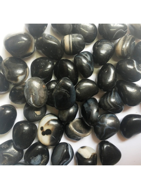 Kieselsteine Schwarzer Achat Kleine 1cm bis 2cm