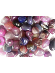 Kieselsteine abgerundete Achat lila gebändert Medium 2,5cm bis 3,5cm