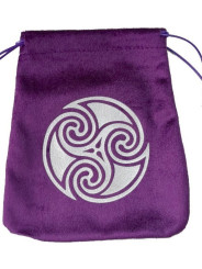 Lila Tarot-Tasche mit Ratsche 16,5cm X 15cm