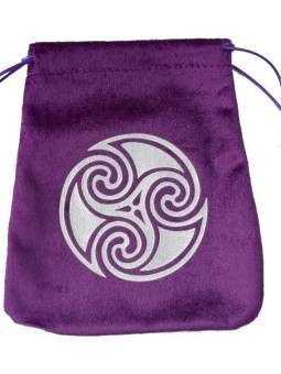 Lila Tarot-Tasche mit Ratsche 16,5cm X 15cm