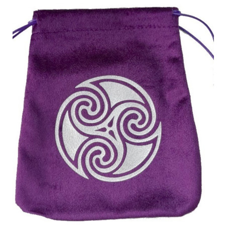 Lila Tarot-Tasche mit Ratsche 16,5cm X 15cm