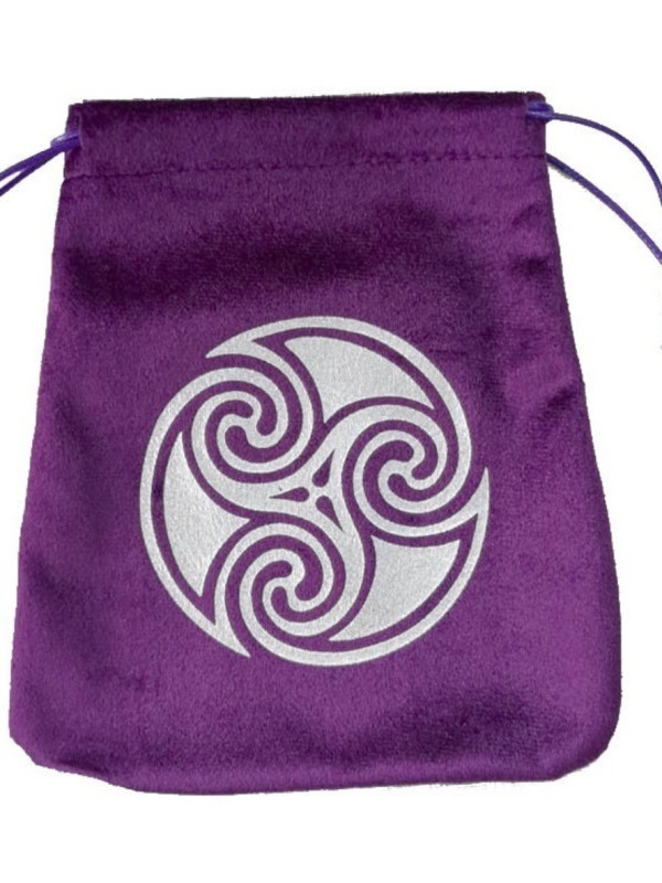 Lila Tarot-Tasche mit Ratsche 16,5cm X 15cm