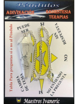 Pendel Howlite Facettiertes Mineral 3cm bis 4cm