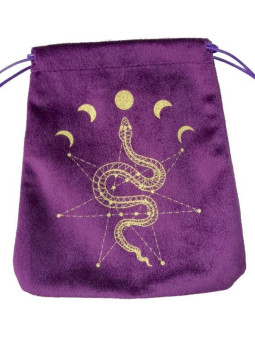 Lila Schlange Tarot Tasche 16,5cm X 15cm