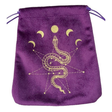 Lila Schlange Tarot Tasche 16,5cm X 15cm
