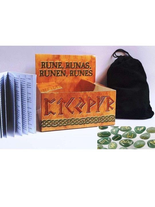 Runen Aventurin, inkl Anleitung, Etui und Tasche