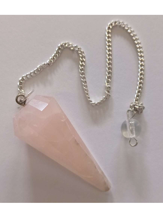 Pendel Rosenquarz Facettiertes Mineral 3cm bis 4cm