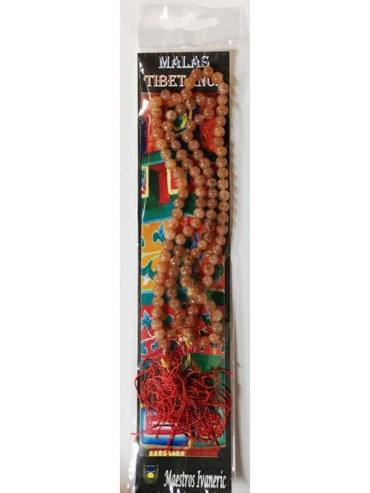 Tibetische Mala, 108 Jaspis-Perlen 60cm