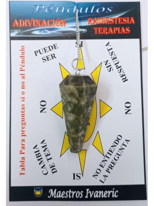 Pendel Kräuterjaspis Facettiertes Mineral 3cm bis 4cm