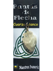 Pfeilspitze Weißer Quarz Mineral Anhänger 3cm