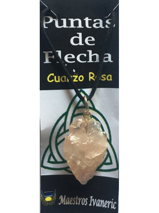 Pfeilspitze Rosenquarz Mineral Anhänger 3cm