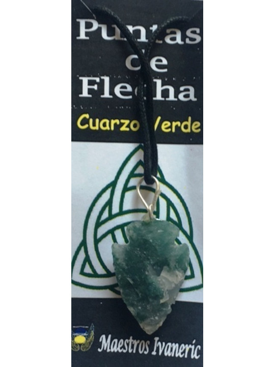 Pfeilspitze Grüner Quarz Mineral  Anhänger 3cm