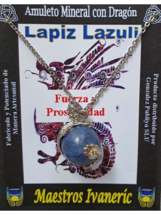 Drachen-Anhänger mit Lapizlazuli. Stärke und Wohlstand