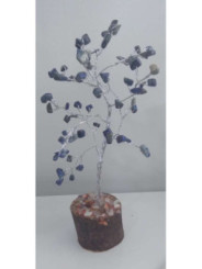 Mineralbaum 7 Chakren mit Naturholzsockel