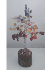Mineralbaum Lapisazuli mit Metall und Naturholz Basis. Kleine Größe.