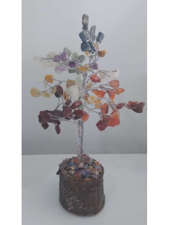 Mineralbaum Lapisazuli mit Metall und Naturholz Basis. Kleine Größe.