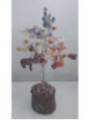 Mineralbaum Lapisazuli mit Metall und Naturholz Basis. Kleine Größe.