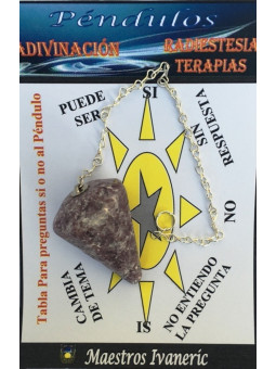 Lepidolith-Mineral-Pendel 2 bis 3 cm