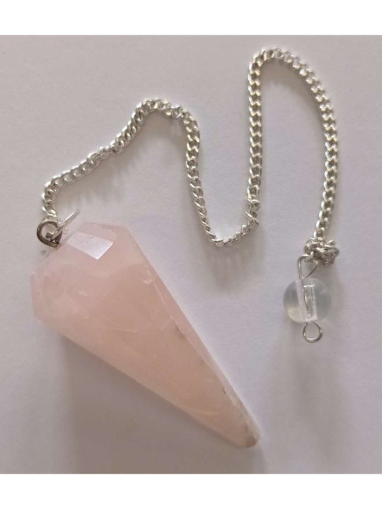 Pendel Rosenquarz Facettiertes Mineral 3cm bis 4cm