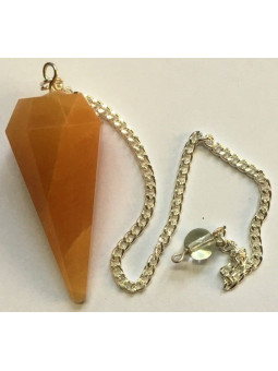 3 bis 4 cm Gelbes Fluorit Facettiertes Mineralienpendel