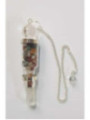 Quarzkristall-Mineral-Pendel, mit Chip-Steinen 8cm