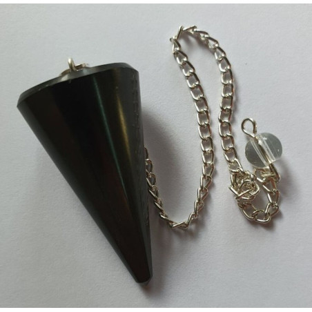 3 bis 4cm Schwarzer Achat Mineral Pendel
